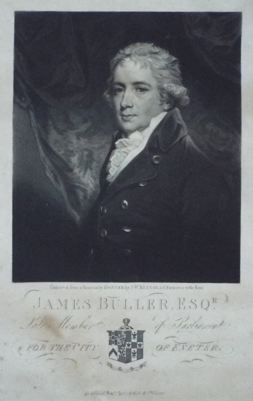 Print - James Buller, Esqr. Late Member of Parliament for the City of Exeter. - Reynolds